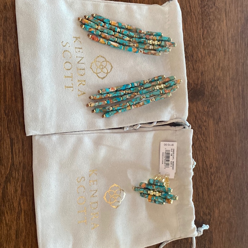 Kendra Scott cocktail ring and and earrings set